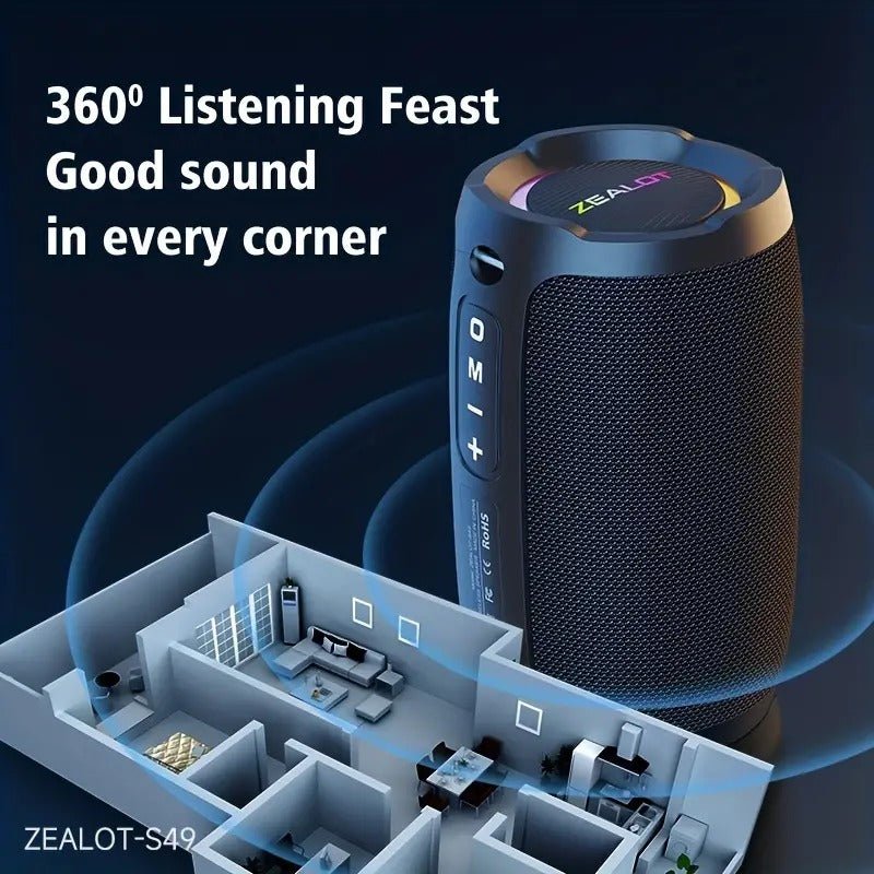 Portable Waterproof Bluetooth Subwoofer Speaker with Bass - Image 3