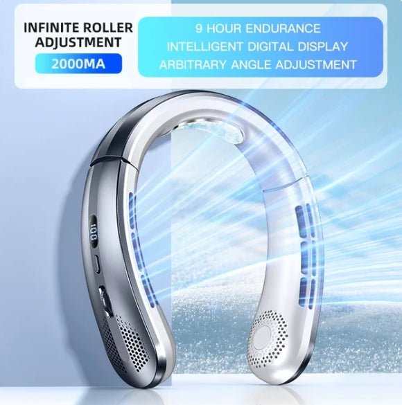 Neck Breeze Portable Fan with Display
