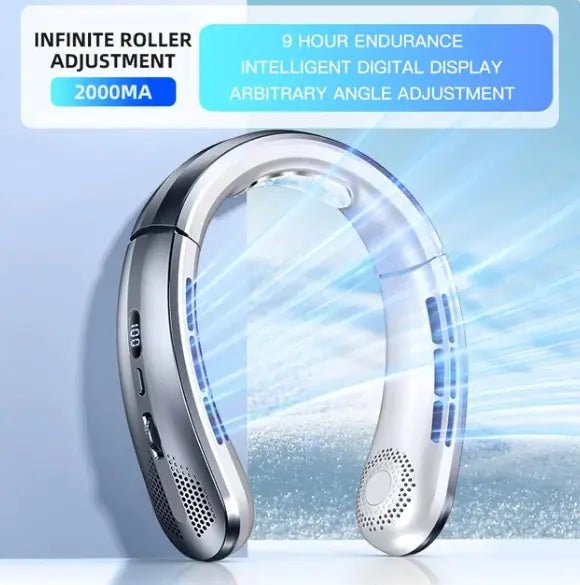 Neck Breeze Portable Fan with Display - Image 3